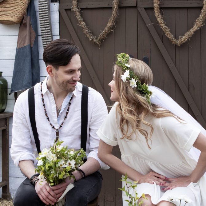country-bride-in-a-white-short-dress-and-groom-in-2023-11-27-05-18-07-utc